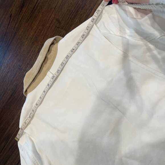 NWT J.Crew Women's XL Ivory Barn Jacket in Canvas Off-White Tan Collar CI107 - Picture 9 of 12